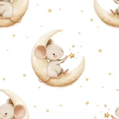 Maus im Mond - Bio Jersey / Bio French Terry - Vorbestellung!!!